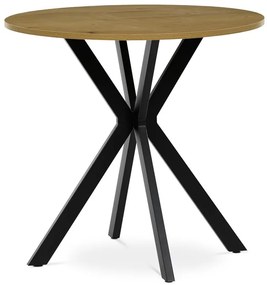 Autronic BONTEC Okrúhly jedálenský stôl 80x80cm, mdf, divoký dub, HT-F4108 OAK Farba: Hnedá