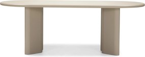 Jedálenský oválny stôl Lima 220 cm tmavobéžový