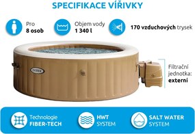 Intex | Vírivý bazén Pure Spa Bubble HWS 8 NP | 11400293