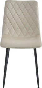 Kreslo TURIN - béžový zamat / čierne nohy