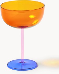 Ručne fúkané poháre na šampanské Karisa, 4 ks