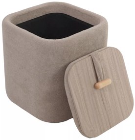 Taburet Nap s úložným prostorem tmavě béžový