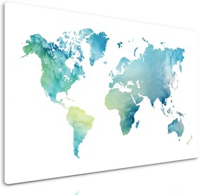 Obraz nádherná akvarelová mapa sveta