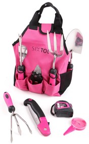 Sixtol Sada záhradného náradia Garden pink, 12 ks