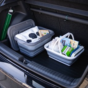 4Home Skladací silikónový nákupný košík Clean