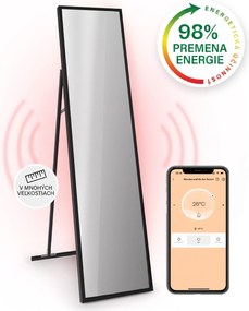 Klarstein La Palma 900 smart, infračervený ohrievač, 40 x 160 cm, 900 W, zrkadlový stojan