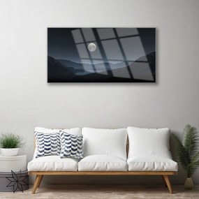 Obraz na skle Noc mesiac príroda 120x60 cm