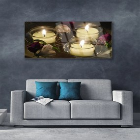 Obraz na akrylátovom skle Sviečky umenie 125x50 cm