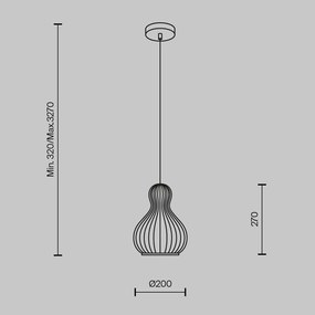 Závesné svietidlo MAYTONI ROOTS  MOD192PL-01W