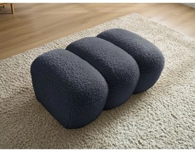 Tmavosivá podnožka z textílie buklé Hippolyte – Bobochic Paris