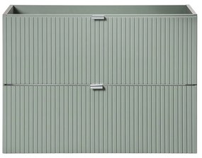 Závěsná skříňka pod umyvadlo Line Reed s deskou 80 cm zelená