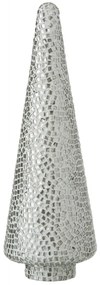 Strieborno - biely sklenený stromček Mosaic - Ø 13 * 41cm