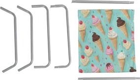 Skladacie plážové ležadlo SAND ICE CREAM, farebné