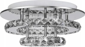 Toolight Toolight, LED krištáľové závesné stropné svietidlo 20W, neutrálna farba, APP412-C, chrómová, OSW-65010