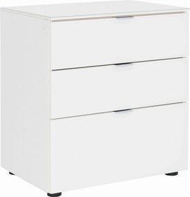 XXXLutz NOČNÝ STOLÍK, biela, 58/62.5/40 cm Novel - Spálňové sety - 000531021711