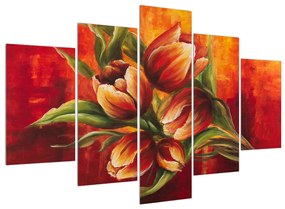 Obraz kvetov tulipánov (150x105 cm)