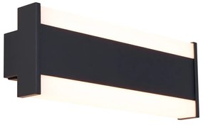 Moderné nástenné svietidlo čierne 30 cm vrátane LED CCT IP54 - Vanya