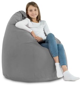 Plyšový sedací vak SAKO oceľový