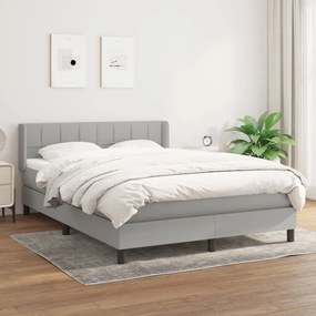 Boxspring posteľ s matracom bledosivý 140x190 cm látka 3129705