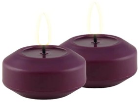 DeluxeHomeart Plávajúca LED sviečka Violet 6,1 cm – set 2 ks