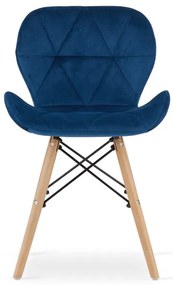 Set štyroch jedálenských stoličiek LAGO granátové (hnedé nohy) 4ks