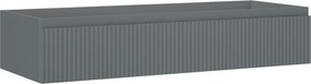 Mexen Rivel, kúpeľňová skrinka 120 cm, 1 zásuvka, drážkovaná, grafitová matná, 91A20-12023-1-BF66