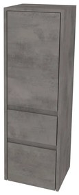 Mereo, Mereo Opto kúpeľňová skrinka vysoká 125 cm, pravé otváranie, Multidecor, Betón tmavosivý, MER-CN995PBET2