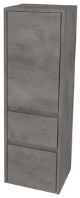 Mereo, Mereo Opto kúpeľňová skrinka vysoká 125 cm, pravé otváranie, Multidecor, Betón tmavosivý, MER-CN995PBET2