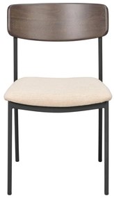 Krémovo-tmavohnedé jedálenské stoličky v súprave 2 ks Maymont – Rowico