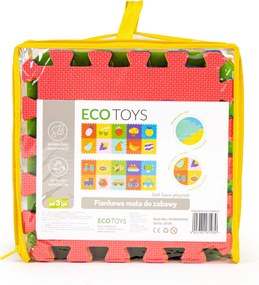 ECOTOYS Penová edukačná podložka EVA puzzle 20 dielov 148×119 cm protišmyková pre deti 3+