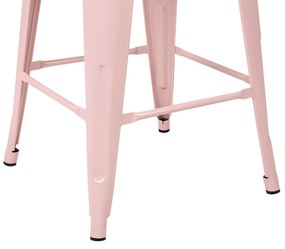 Sada 2 oceľových barových stoličiek 60 cm ružová CABRILLO Beliani