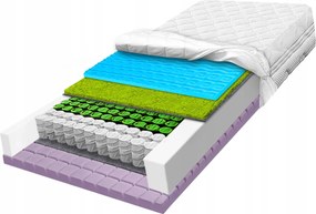 Taštičkový matrac 180x200 pevný s morskou trávou Cube tvrdý H3 H4 23cm