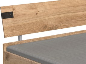 Posteľ Liverpool 140x200 cm, dub