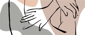 Obraz - Woman body line art N⁰2 (120x50 cm)