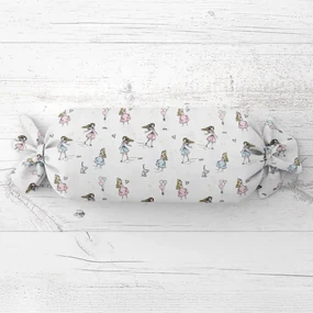 Biante Detský vankúš valec bonbon Sandra SA-261 Krasokorčuliarky na krémovom 15x80 cm