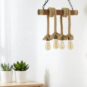 Brilagi - Luster na reťazi KOS 4xE27/60W/230V buk