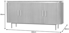 Komoda Veneziano 160cm zelený mramor
