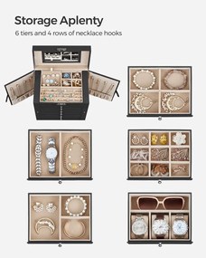 Šperkovnica 6 poschodová SONGMICS JBC152B01