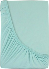 Kvalitex Luxusné bavlnené JERSEY prostieradlo s lycrou 220x200 cm - mentolová
