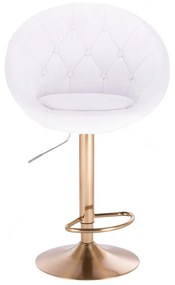 LuxuryForm DESIGN Barová stolička VERA na zlatom tanieri - biela