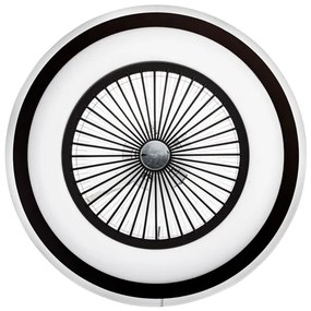 LED Stmievateľné stropné svietidlo s ventilátorom ZEPHYR LED/48W/230V čierna + DO