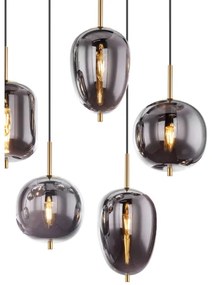 Globo 15345-8MM - Luster na lanku BLACKY I 8xE14/40W/230V