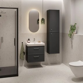 Cersanit S590-100 - Závesná kúpeľňová skrinka pod umývadlo MILLE SLIM 60x38 cm čierna