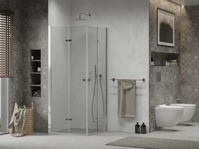 Mexen Lima Duo sprchovací kút so skladacími dverami 90 (dvere) x 90 (dvere) cm, 6mm číre sklo, chrómový profil, 856-090-090-02-00