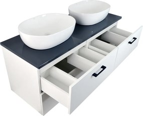 Comodo Kúpeľňová skrinka pod doskové umývadlo Agria NEW W 120-HD - biela/antracit