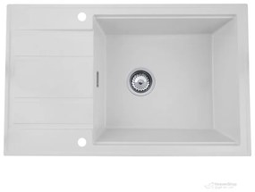 Gamma Modern 8010, 1-komorový granitový drez 800x500x210 mm, biela, GMA-ZM-8010-WH