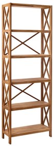 Regál z dubového dreva v prírodnej farbe 70x198 cm X-Shelf – Unique Furniture