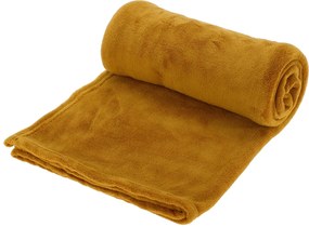 Home Styling Collection Mäkká mikroplýšová deka, 125 x 150 cm Farba: Žltá