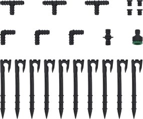 Záhradná priesaková hadica, čierna 0,6" 25 m, guma