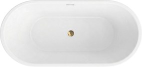 Rea Olivia, voľne stojaca 170x77 cm, biela, čierny click-clack, KPL-W6507